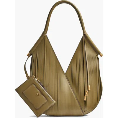 Donna Karan New York Baldwin Lasercut Mini Shoulder In Green