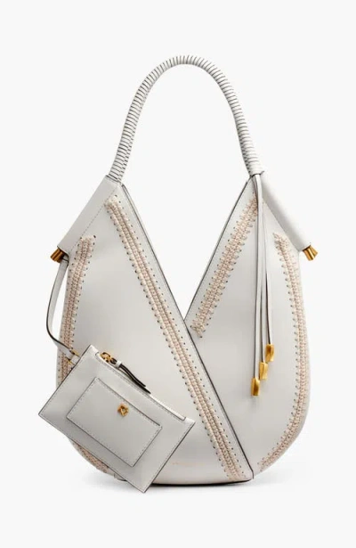 Donna Karan New York Baldwin Mini Crochet-trimmed Shoulder Bag In White