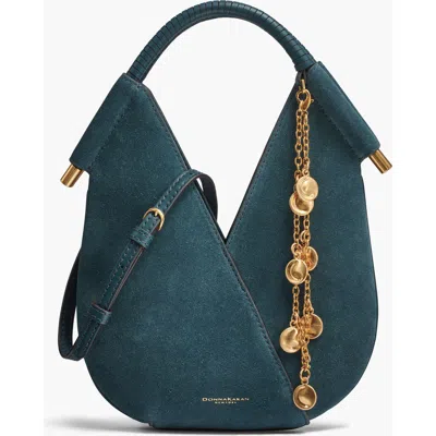 Donna Karan New York Baldwin Suede+charms Micro Crossbody In Green