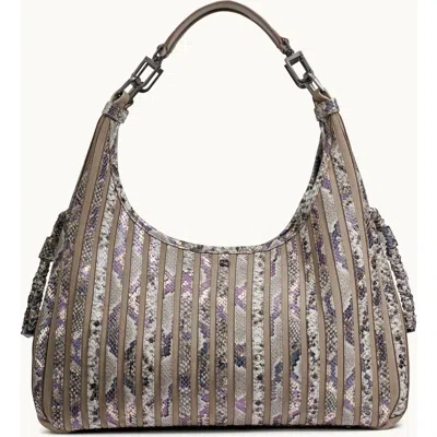 Donna Karan New York Bellerose Pieced Multi Python Hobo