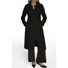 Donna Karan New York Belted Long Raincoat In Black