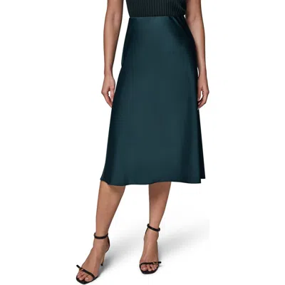 Donna Karan New York Bias Midi Skirt In Green