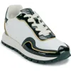 Donna Karan Women's Binx Lace Up Sneakers In White/forest Green