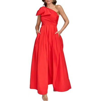 Donna Karan New York Bow One-shoulder Gown