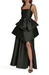 Donna Karan New York Bow Sleeveless Gown In Black