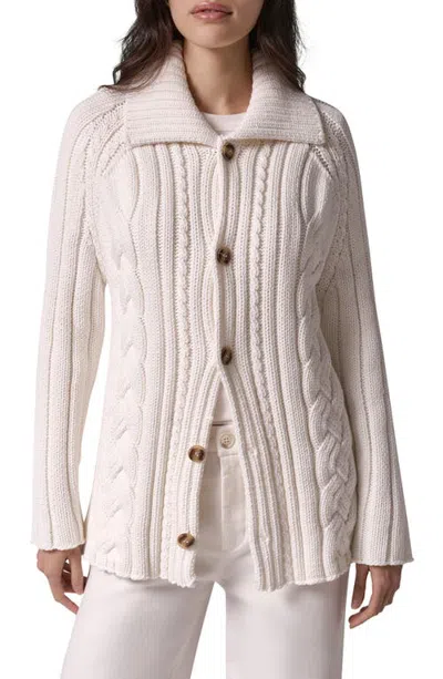 Donna Karan New York Cable Knit Cardigan In Multi