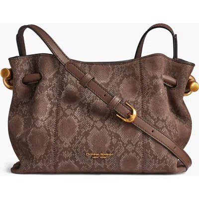 Donna Karan New York Cashmere Python Suede Crossbody In Multi