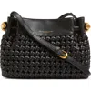 Donna Karan New York Cashmere Woven Crossbody Bag In Black/gold