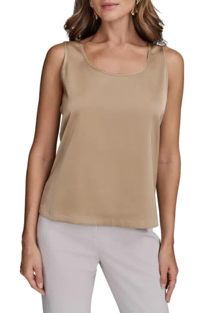 Donna Karan New York Charmeuse Tank In Hazelnut