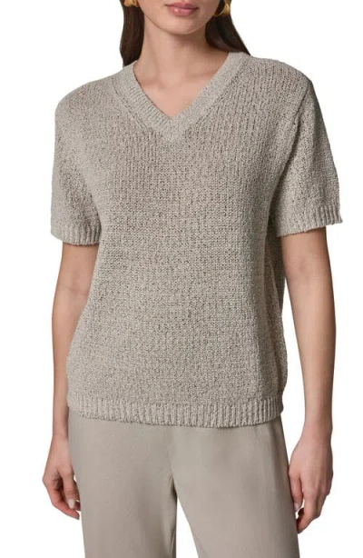 Donna Karan New York Cotton Blend V-neck Sweater In Multi