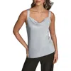 Donna Karan New York Cowl Neck Camisole In Gray