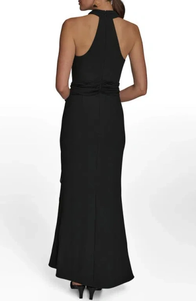 Donna Karan Women's Cowl-neck Sleeveless Gown In Blk,blk