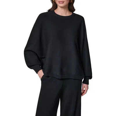 Donna Karan New York Dolman Sleeve Milano Knit Sweater In Black