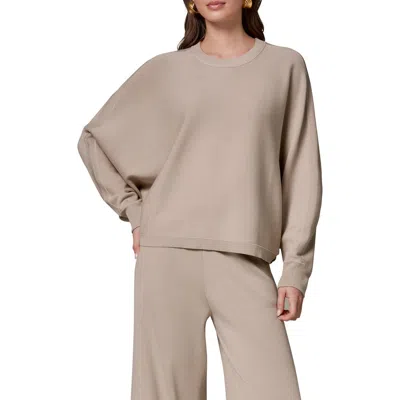 Donna Karan New York Dolman Sleeve Milano Knit Sweater In Brown