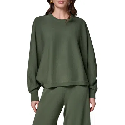 Donna Karan New York Dolman Sleeve Milano Knit Sweater In Green