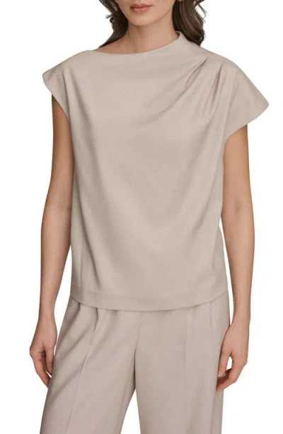 Donna Karan New York Drape Pleated Top In Gray
