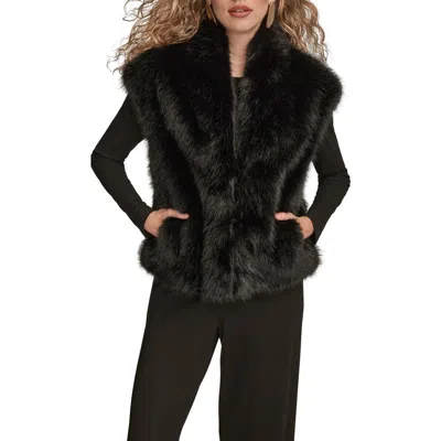 DONNA KARAN DONNA KARAN NEW YORK FAUX FUR VEST