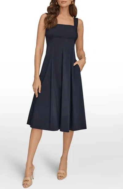 Donna Karan New York Fit & Flare Midi Dress In Nightfall
