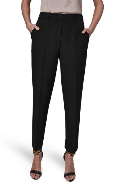Donna Karan New York Flat Front Slim Fit Pants In Black