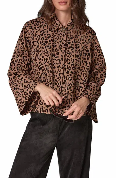 Donna Karan New York Flocked Leopard Print Trapeze Jacket In Animal Print