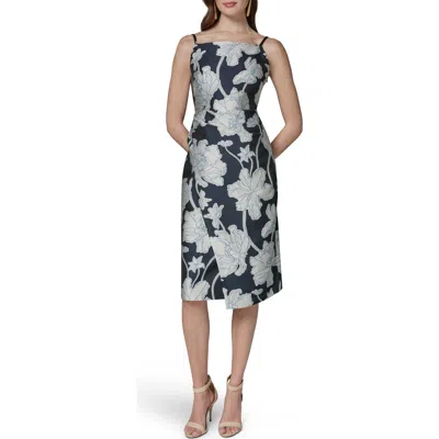 Donna Karan New York Floral Embroidered Cocktail Dress In Multi