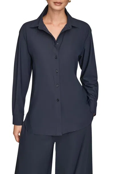 Donna Karan New York Front Button Shirt In Multi
