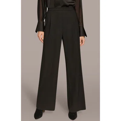 Donna Karan New York Front Pleat Wide Leg Pants In Multi