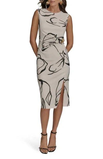 DONNA KARAN DONNA KARAN NEW YORK GATHERED SHEATH DRESS