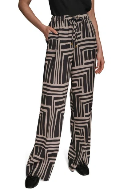 Donna Karan New York Geo Print Wide Leg Pants