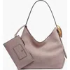 Donna Karan New York Georgette Suede Shoulder In Gray