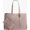Donna Karan New York Georgette Suede Tote In Gray