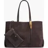 Donna Karan New York Georgette Suede Tote In Purple