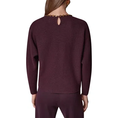 Donna Karan New York Hardware Embellished Sweater In Glazed Fig