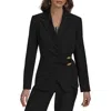 Donna Karan New York Hardware Side Tie Blazer