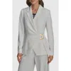 Donna Karan New York Hardware Side Tie Blazer In Cream