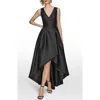 Donna Karan New York High Low Gown In Black