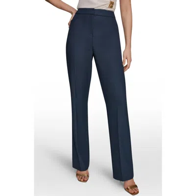 Donna Karan New York High Waist Straight Leg Pants In Blue