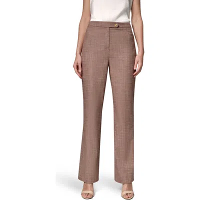 Donna Karan New York High Waist Straight Leg Pants In Brown