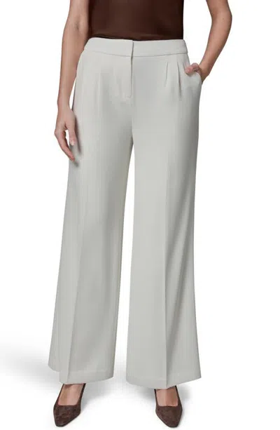 Donna Karan New York High Waist Wide Leg Pants In Gray