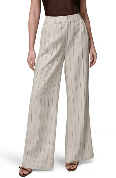 Donna Karan New York High Waist Wide Leg Pants In White