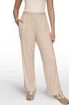 Donna Karan New York High Waist Wide Leg Pull-on Sweater Pants In Neutral
