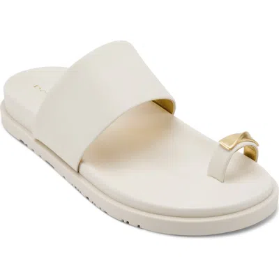 Donna Karan Hooper Toe Loop Sandal In Ivory