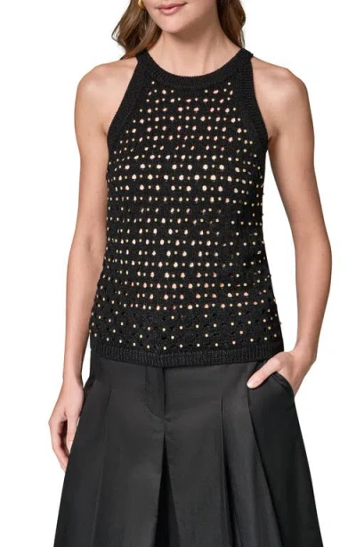 Donna Karan New York Hotfix Cotton Blend Sweater Vest In Multi