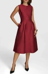 Donna Karan New York Pleated Metallic Sleeveless Dress In Multi
