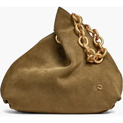 Donna Karan New York Lawrence Suede Wristlet In Green
