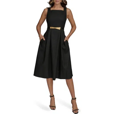 Donna Karan New York Linen Blend A-line Dress