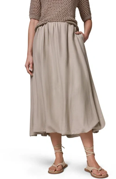 Donna Karan New York Linen Blend Bubble Skirt In Gray