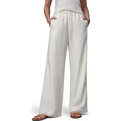 Donna Karan New York Linen Blend Pull-on Wide Leg Pants In Multi