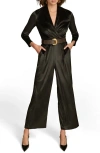 DONNA KARAN DONNA KARAN NEW YORK LONG SLEEVE VELVET JUMPSUIT