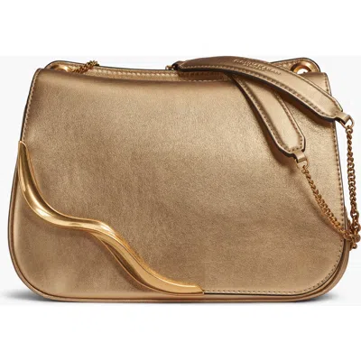 Donna Karan New York Malverne Metallic Crossbody In Gold